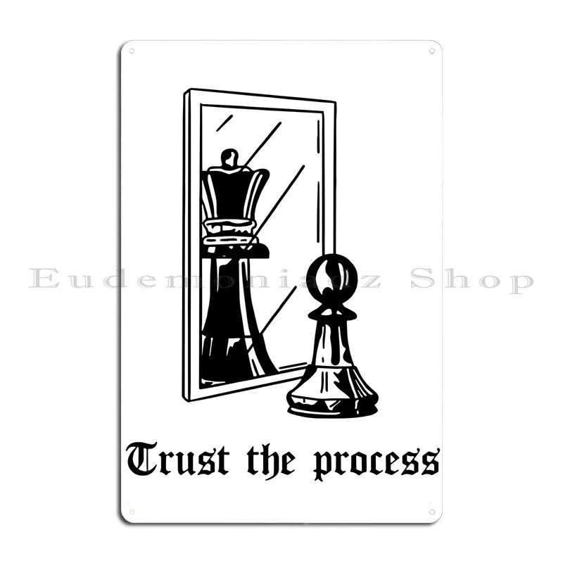 Trust The Process Metal Sign Decoration Party Printing Pub Plates Retro Tin Sign Poster