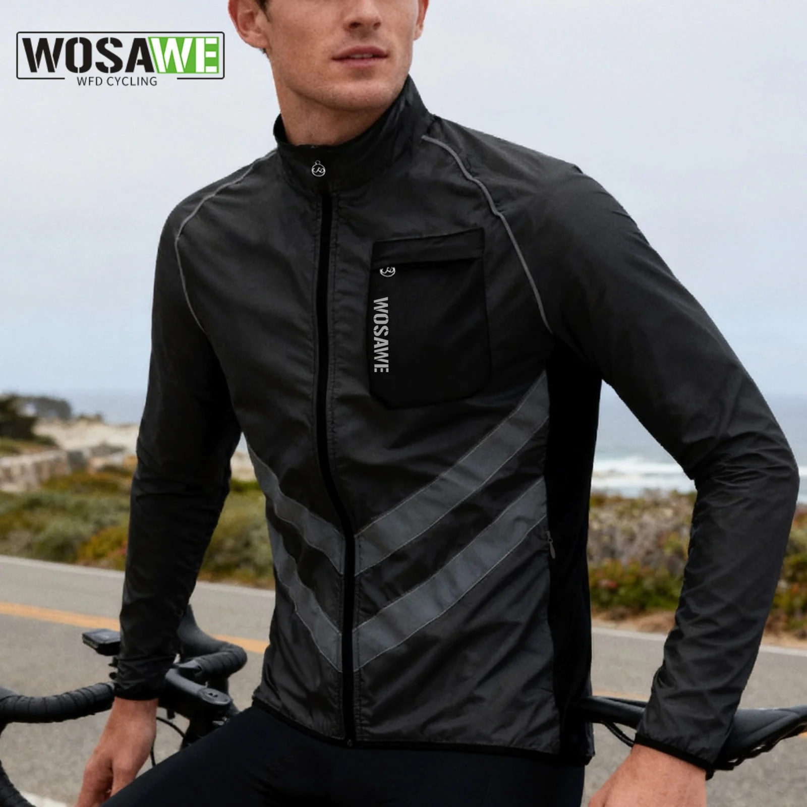 

WOSAWE Cycling Jackets Summer Bicycle Jackets Windbreaker Lightweight MTB Sports Windbreaker Outdoor Sunscreen Riding Equipment
