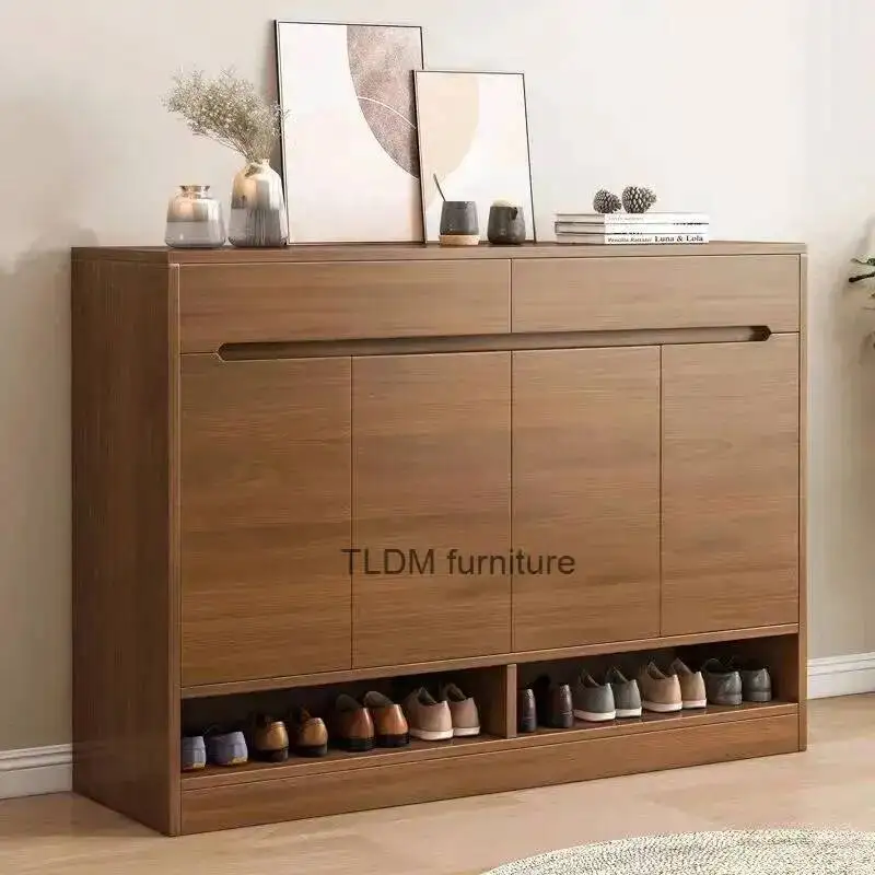 Armoires Entryway Rack Storage Wooden Entrance Shoe Shoe Cabinet Space Saving High De Divider Salon Home Interior Decoration