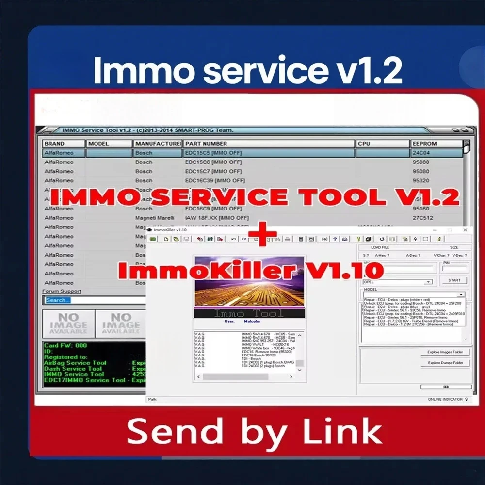 ImmoKiller V1.10 IMMO off Software ECU Programmer Car Security Tool 2025 New Version 1.1 IMMO SERVICE TOOL V1.2 2 in 1