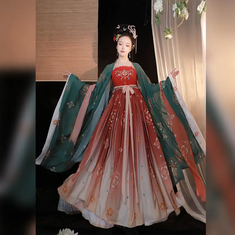 

Trailing Dress Traditional Chinese Women's Hanfu Clothing Stage Outfit Cosplay Stage Wear Costume Empress Suit