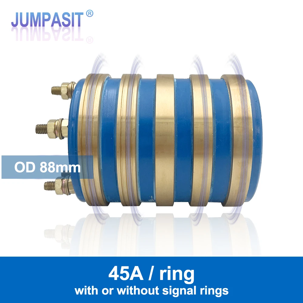 

Jumpasit 5-Ring High Power Slip Ring 55x88x110-5 45A Collector Rings 360 Rotary Conductor for Motor Device