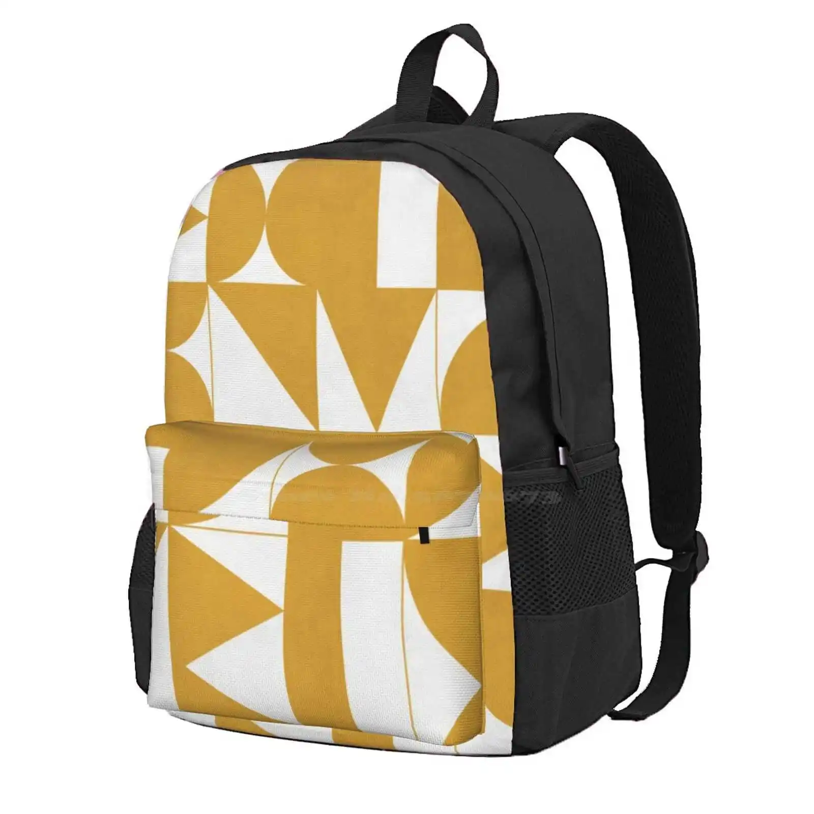 

My Favorite Geometric Patterns No.13 - Mustard Yellow Hot Sale Schoolbag Backpack Fashion Bags Graphic Design Minimalist Modern