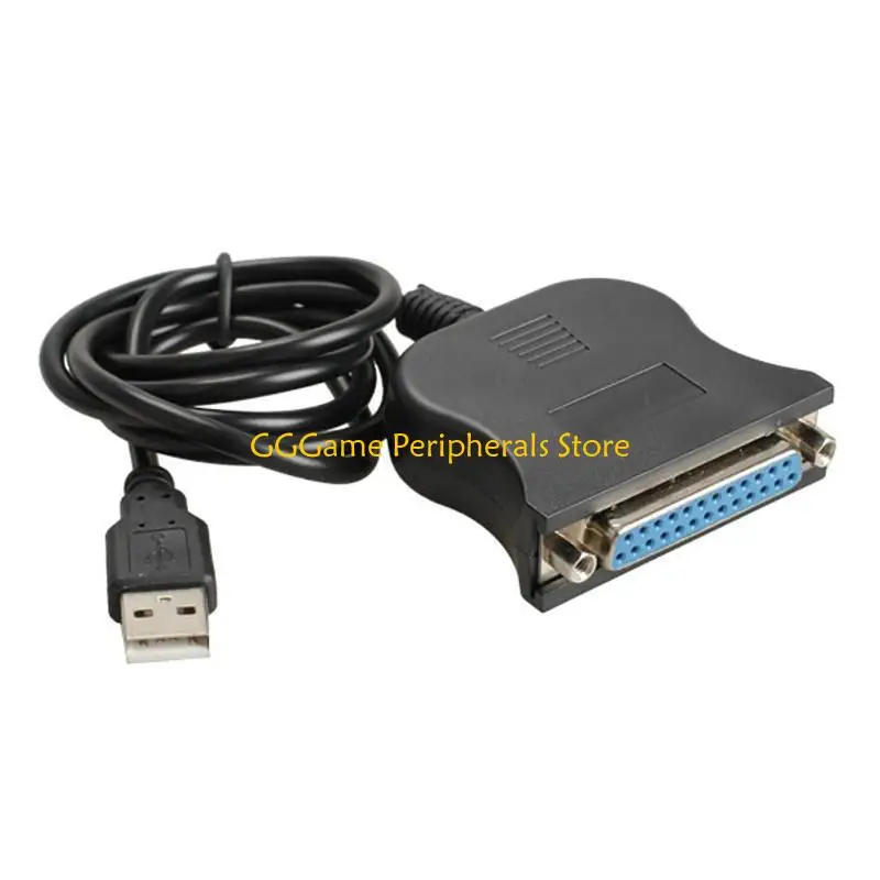 U55B Black 80cm USB 2.0 to DB25 25Pin Female Port Print Converter Parallel Communication Adapter Cable for Printer