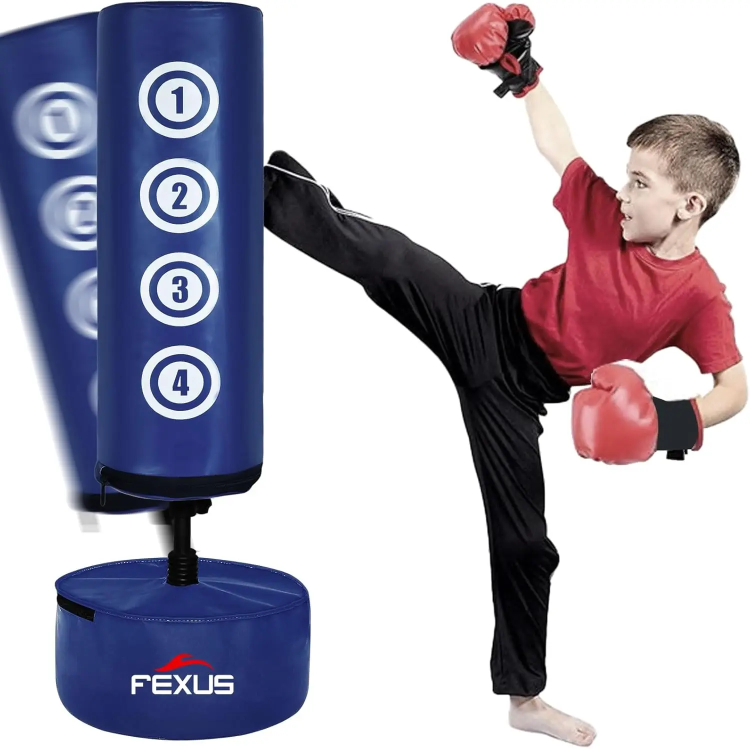 Punch Boxing Bag - Perfect for Junior Practice Boxing, Karate, Muay Thai, Tae Kwan Do Kids Development