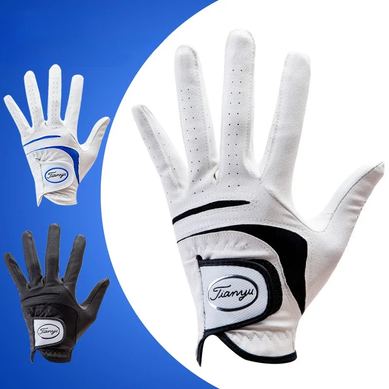 

Golf gloves men,made of lamb leather with multiple breathable holes in PU leather,air permeable and dry and non slip gloves