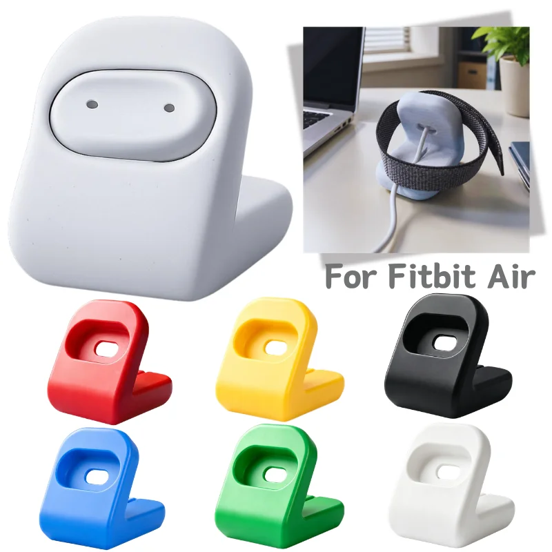 For Fitbit Air Charger Base Anti Slip Portable Phone Bracket Soft Silicone Cartoon Face Desktop Holder For Home Office Desk Use