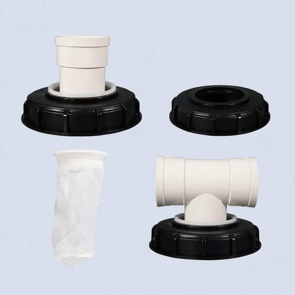 163mm IBC Storage Tank Lid With Filter Mesh Plastic Threaded Cap Chemical Liquid Inlet Protection Sealing Supply Tool