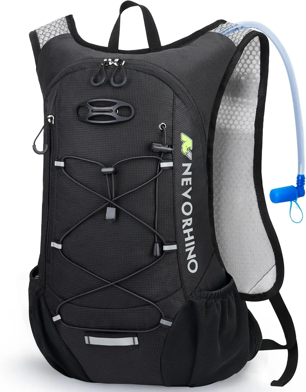 

Lightweight Hydration Backpack with 2L Water Bladder, Leakproof Hydro Daypack for Hiking Running Cycling Men Women