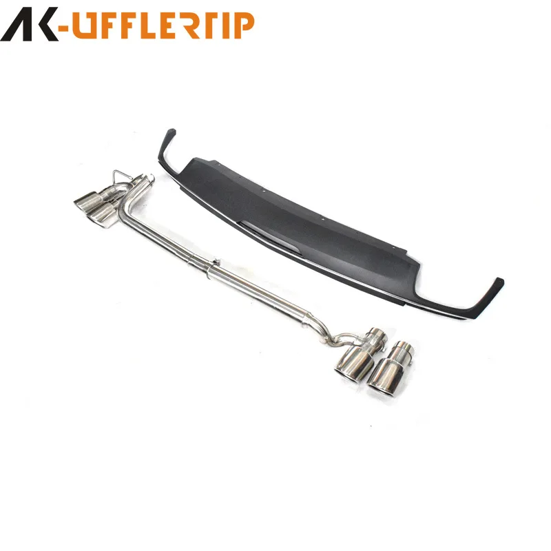

Suitable for 16 Cadillac CT6 upgraded and modified four-out exhaust pipe 28T upgraded 40T four-out rear lip and tail throat