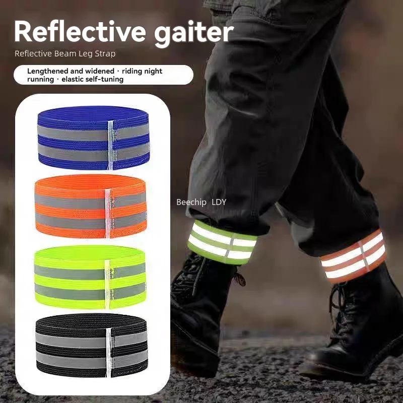 Correas Reflectantes para Pantalones de Ciclismo, Cintas Reflectantes para Ciclismo Nocturno, Senderismo y Correr - Bandas Ajustables para Piernas, Equipo de Seguridad