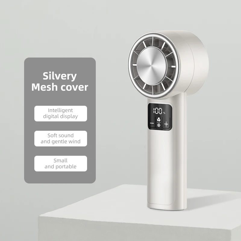 High Speed Air Cooling Fan USB Charging 3000mAh Battery Portable Hand Fan Outdoor Travel Ice Refrigeration Small Electric Fan