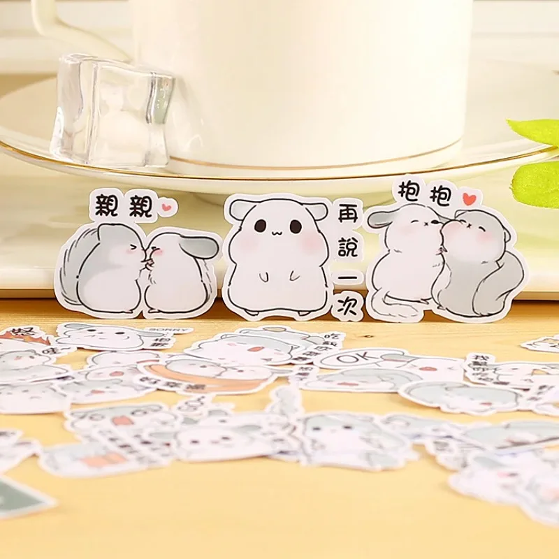 40pcs Creative Cute Kawaii Self-made Hamster 3 Animal Scrapbooking Stickers /decorative Sticker /DIY Craft Photo Albums