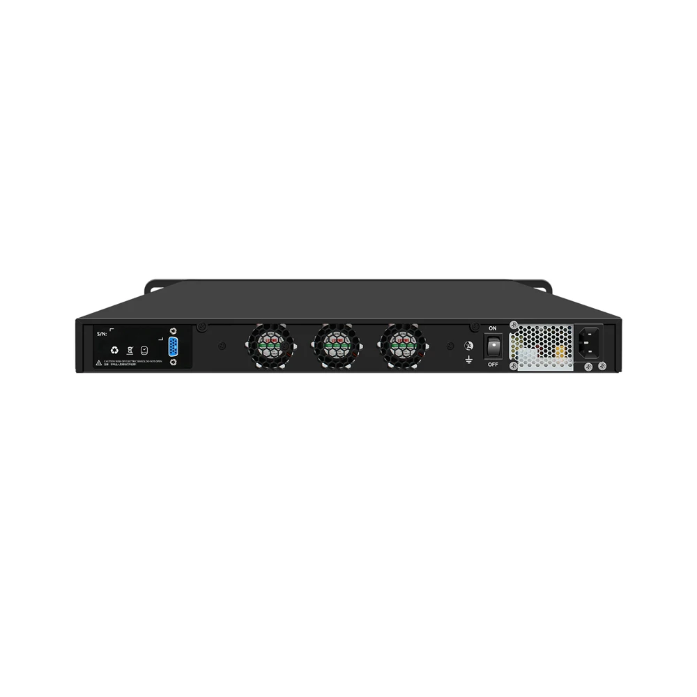 HUNSN 1U Firewall Appliance,PFSense,Mikrotik,I3/I5/I7/I9,RJ67,OPNsense,VPN,Network Security Hardware,C246,8LAN,4xSFP+ 10GbE X710