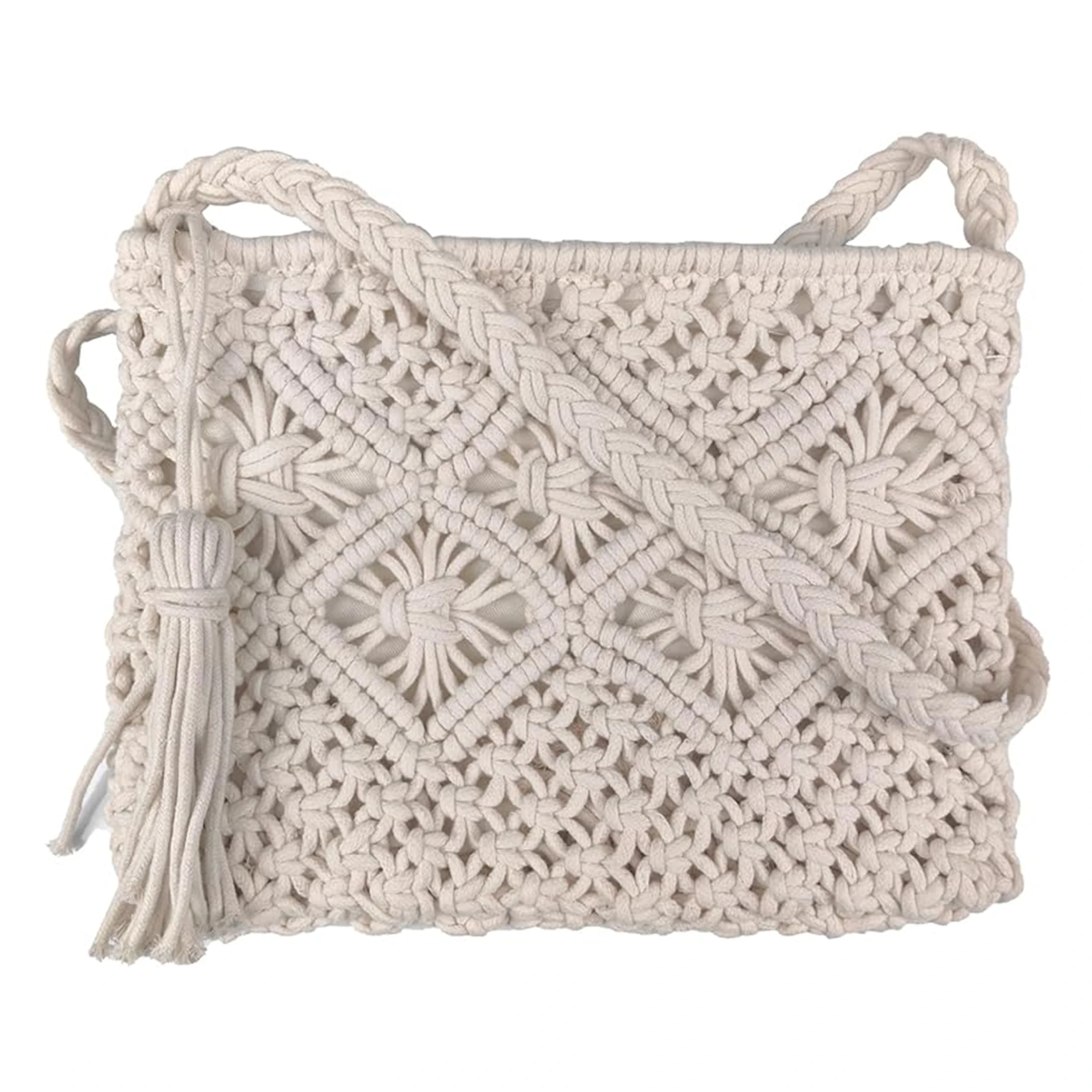 

Boho Crocheted Purses: Summer Beach Crossbody and Boho Shoulder Bags with Tassel
