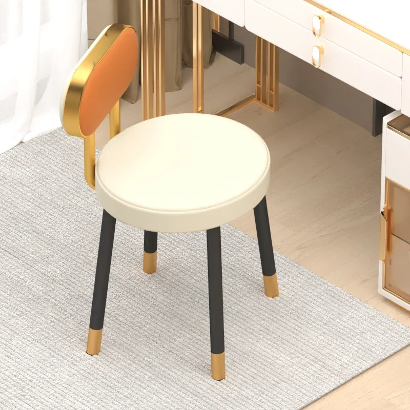 

Fairy ins style makeup stool light luxury vanity chair bedroom dresser nail art backrest chair simple modern household