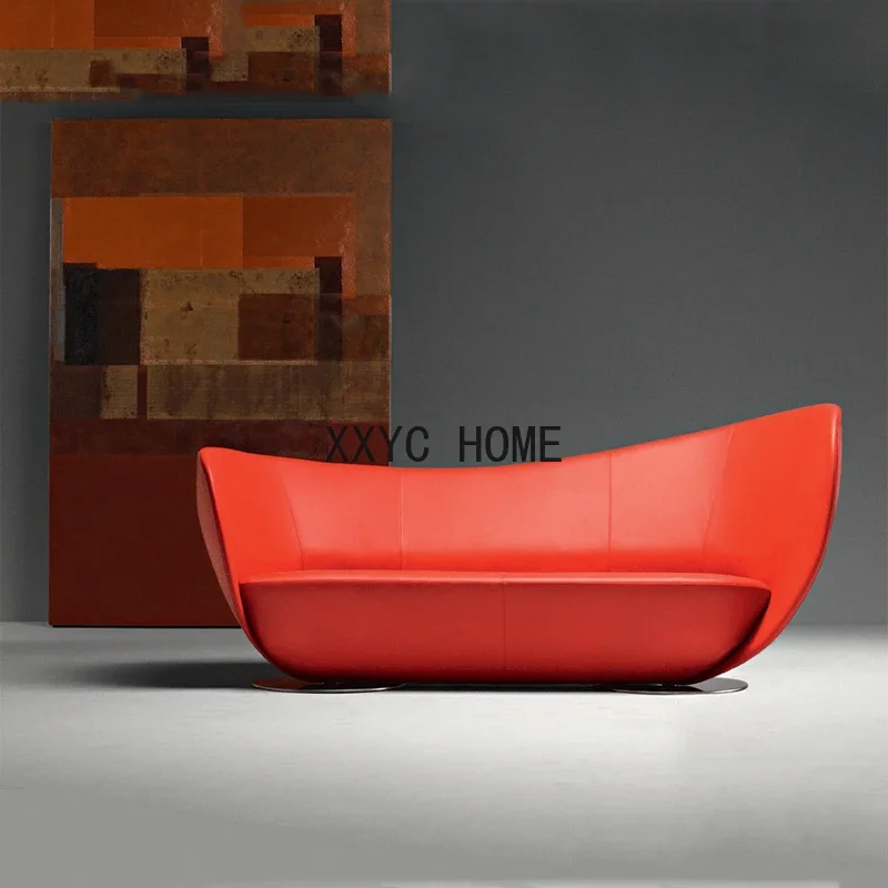 

Nordic modern minimalist hotel lobby living room shaped fiberglass sofa