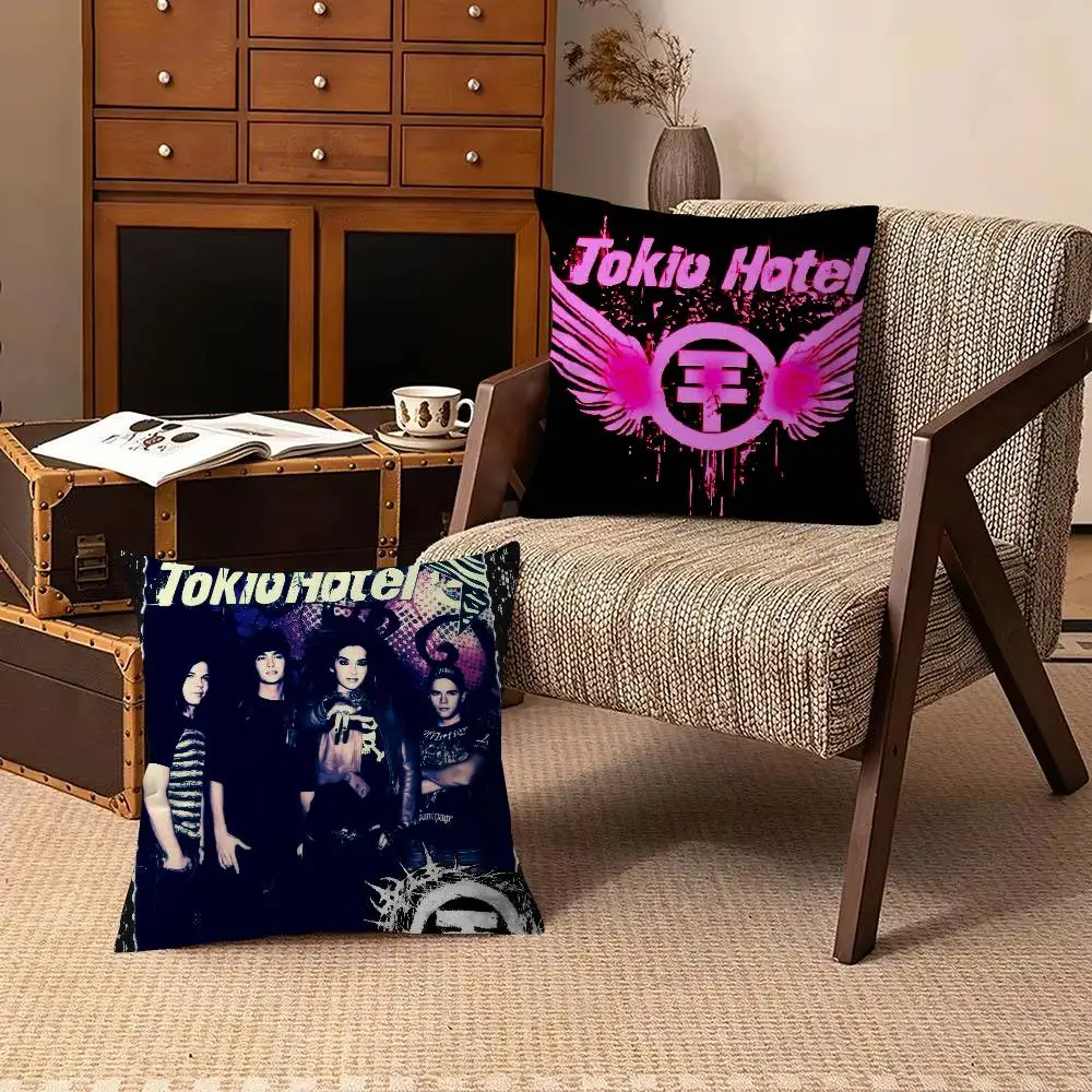 Metal Rock Band Tokio Hotel   Cushion Cover Pillowcase Upholstery Sofa Throw Pillow Home Decor Pillowcas