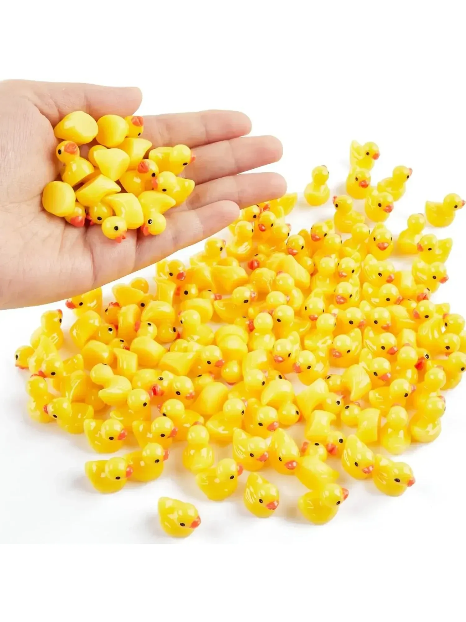 100/50/20 pièces/ensemble Mini canards en résine petit canard figurines miniatures en vrac petit canard breloques pour la fête, bricolage Micro décorations paysagères