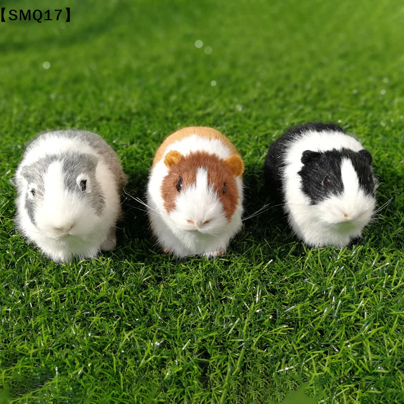 Simulation Fur Guinea Pig Plush Doll Hamster Doll Plush Toy Soft Stuffed Animal Figurine For Kids Birthday Gift【SMQ】