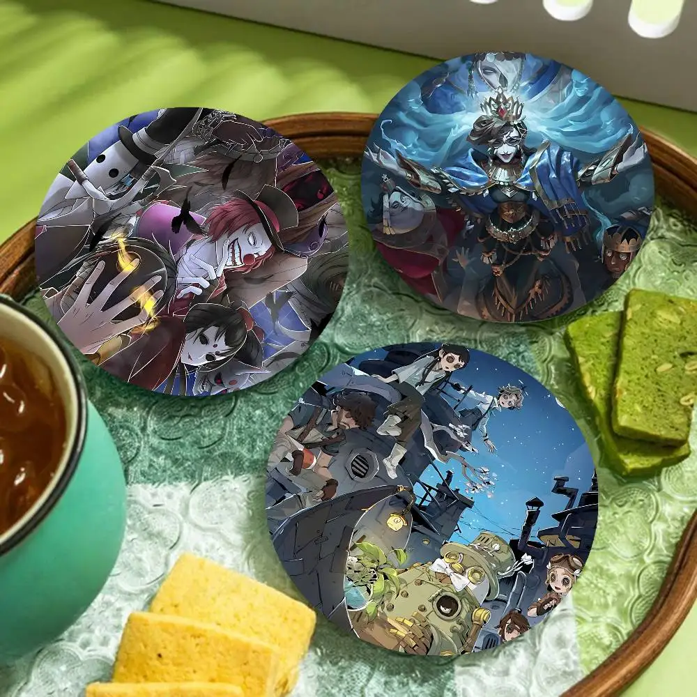 Game Anime I-Identity V 1pc Pattern Coaster Tea Cup Heat Insulation Pad Anti-scalding Anti-slip Table Bowl Plate Mat