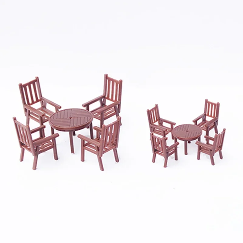 1 set di mini tavolo di simulazione e sedia modello scena giocattolo accessori per mobili