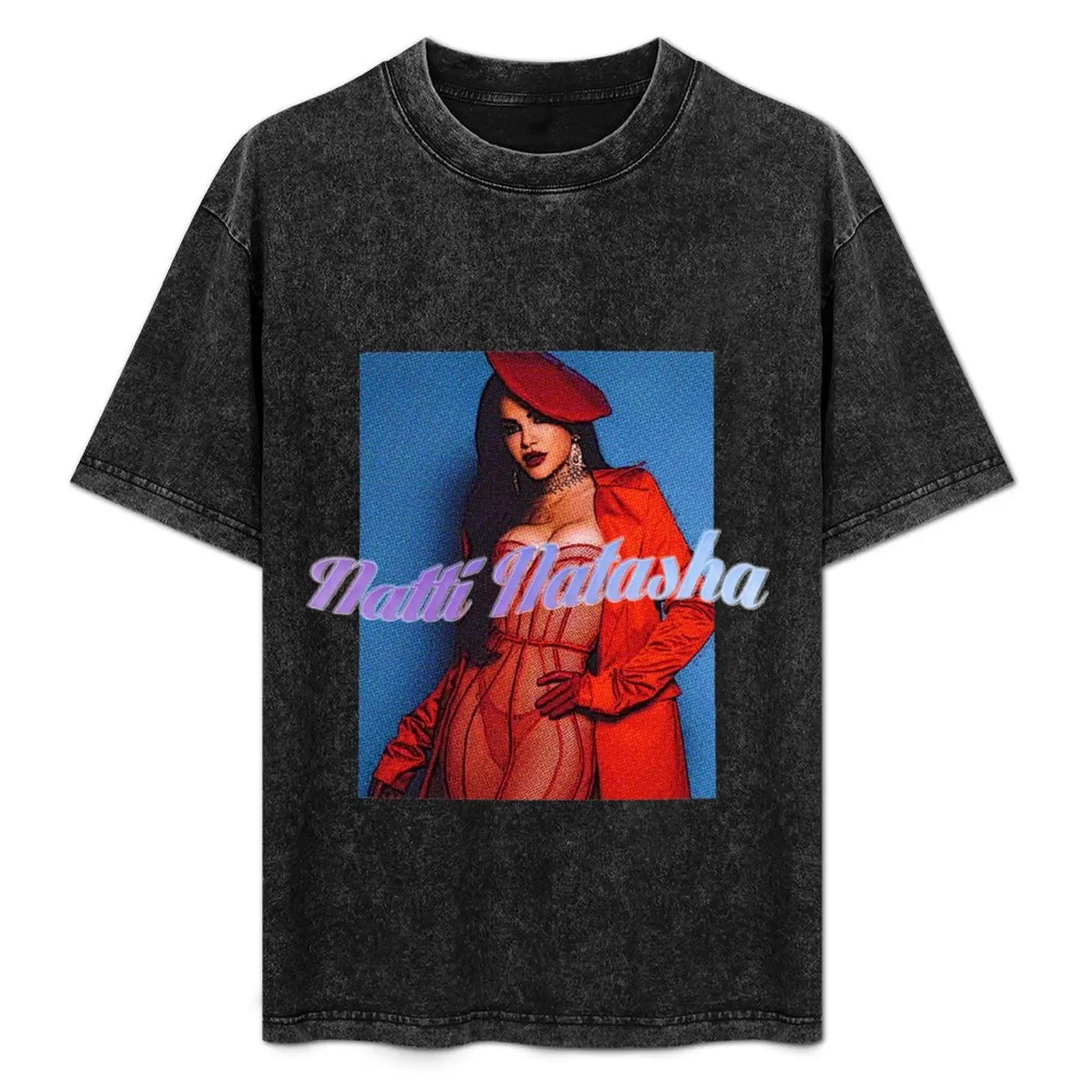 

Natti Natasha POP ART effect T-Shirt cotton t shirts man 100% t shirts cotton 100% T-Shirt