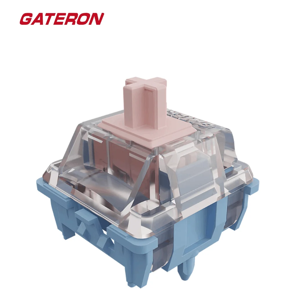 Imagem -05 - Gateron Melodic Clicky 5-pin mx Switches para Teclado Mecânico Pré-lubrificante Nylon Smd Long Spring Duplo Rail Clique Faça Você Mesmo 60g