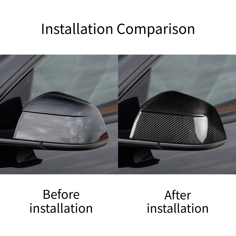 Real Carbon Fiber for Tesla Model Y Juniper Launch 2026 Rear View Mirrors Cover Side Door Rearview Mirror Cover Car Accessories