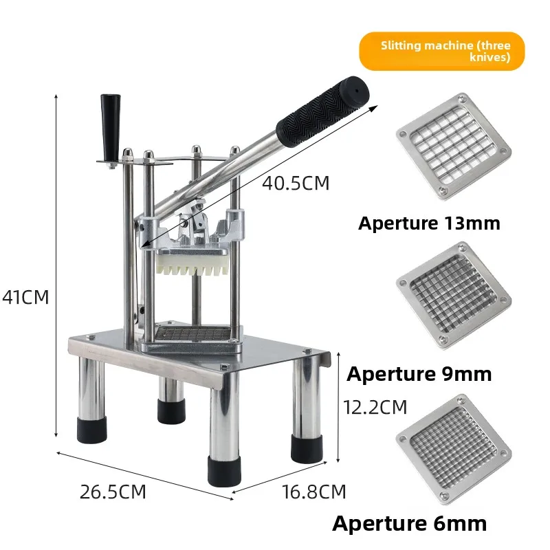 Wholesale French Fries Cutter Hot Selling 6/9/13mm Multifunctional Manual Hand Vegetable Fruit Potato Slicer Machine for Kitchen