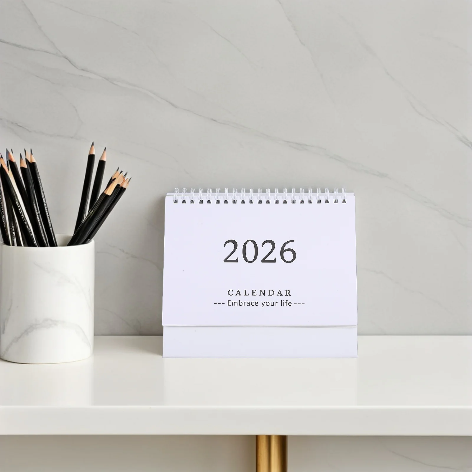 

2026 Desk Calendar Small Fresh Brown Table Monthly Planner 2025 2026 Stand Up Flip Desktop Mini Schedule Pad Yearly