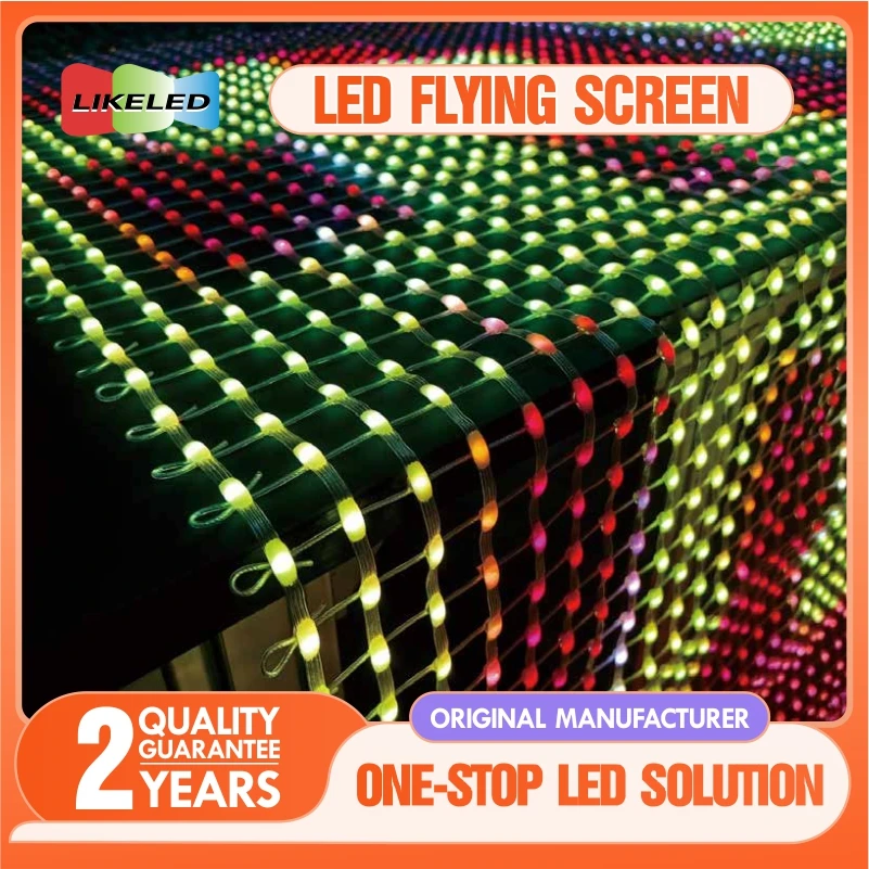 P20 Opvouwbaar LED Mesh-scherm voor drone-shows met HDR10+ en IP65 waterdichte hologramprojectie