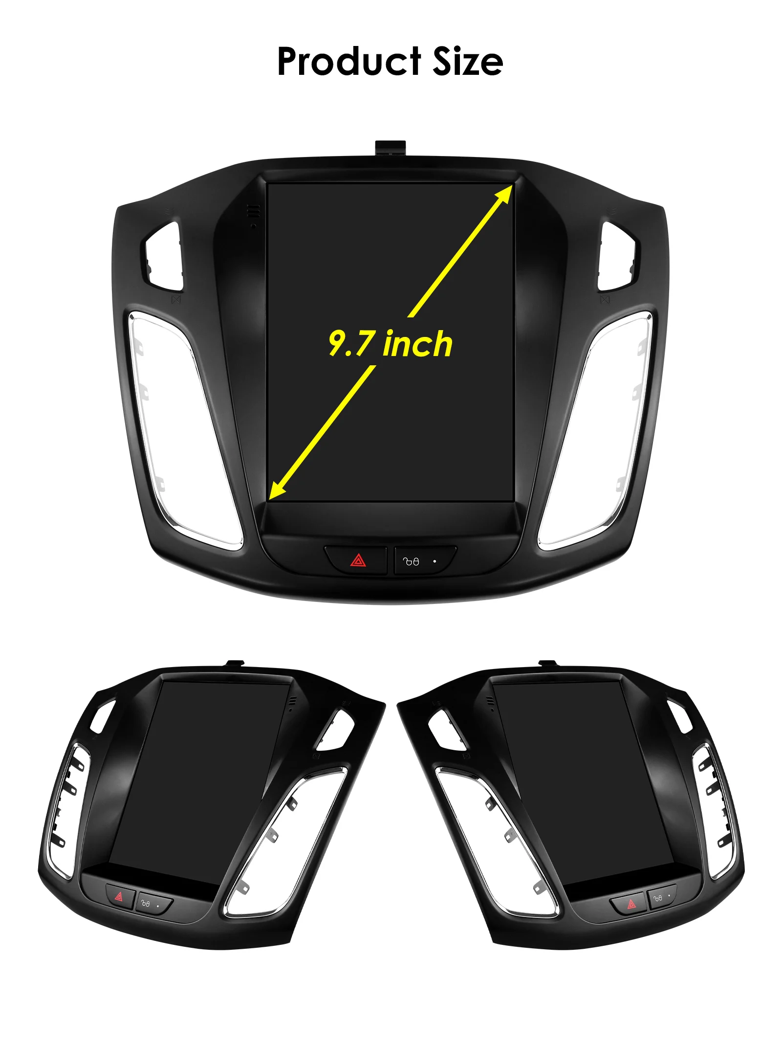 Hizpo 2Din Android 14 reproductor Multimedia de coche para Ford Focus MK3 2012-2018 GPS Carplay 4G AI pantalla inteligente Autoradio 360 Cam