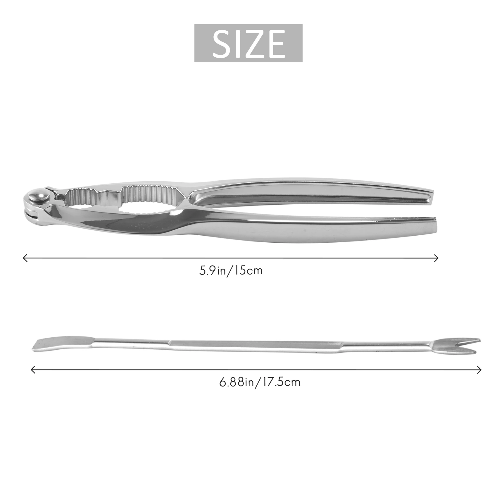 AA94-Seafood Tool Kit,Stainless Steel Crab Leg Cracker And Forks Nut Cracker Set Shellfish Sheller 12Pcs