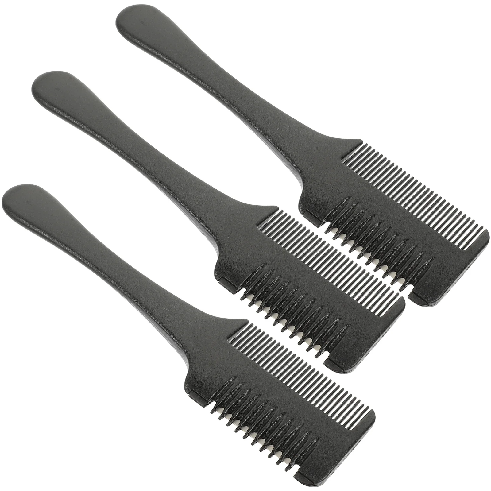 

3pcs Hair Thinning Double Side Razor Comb For Cutting Hair Styling Tool Long Handle Haircut Comb Portable Trimmer