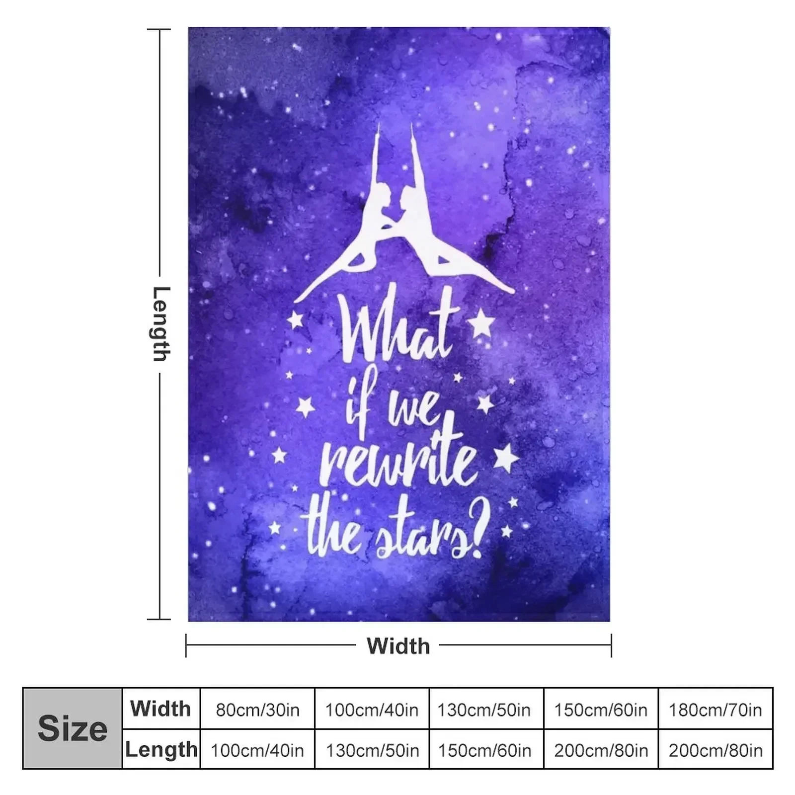 Greatest Showman Rewrite the Stars Watercolour Galaxy Throw Blanket Bed Fashionable christmas gifts decorative Blankets