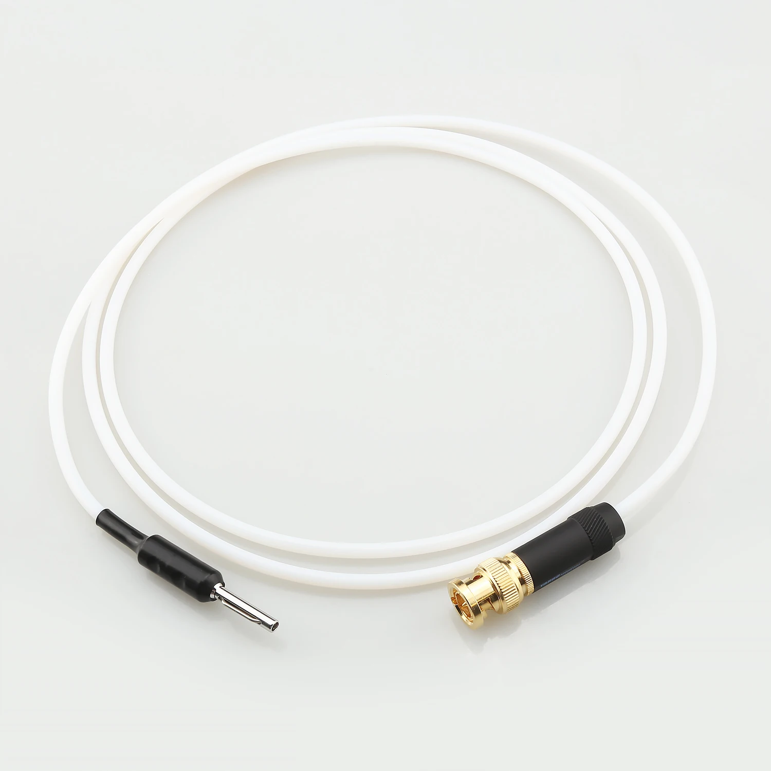 Pure Silver HiFi Audio Ground Cable Banana to BNC Plug Audiophile Grounding Wire for Amplifier DAC Ground Box