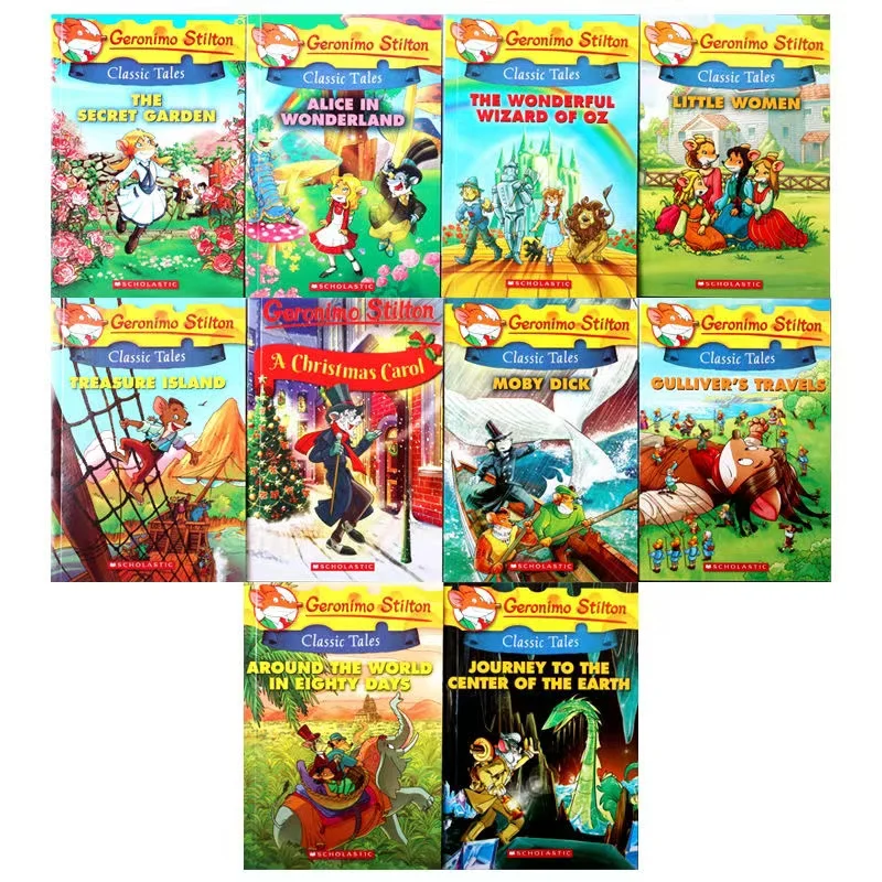 Mouse Reporter Story Classic Tales 10 Paperback Picture Book Children Reading Young-Adult Novel English Comic Story Book