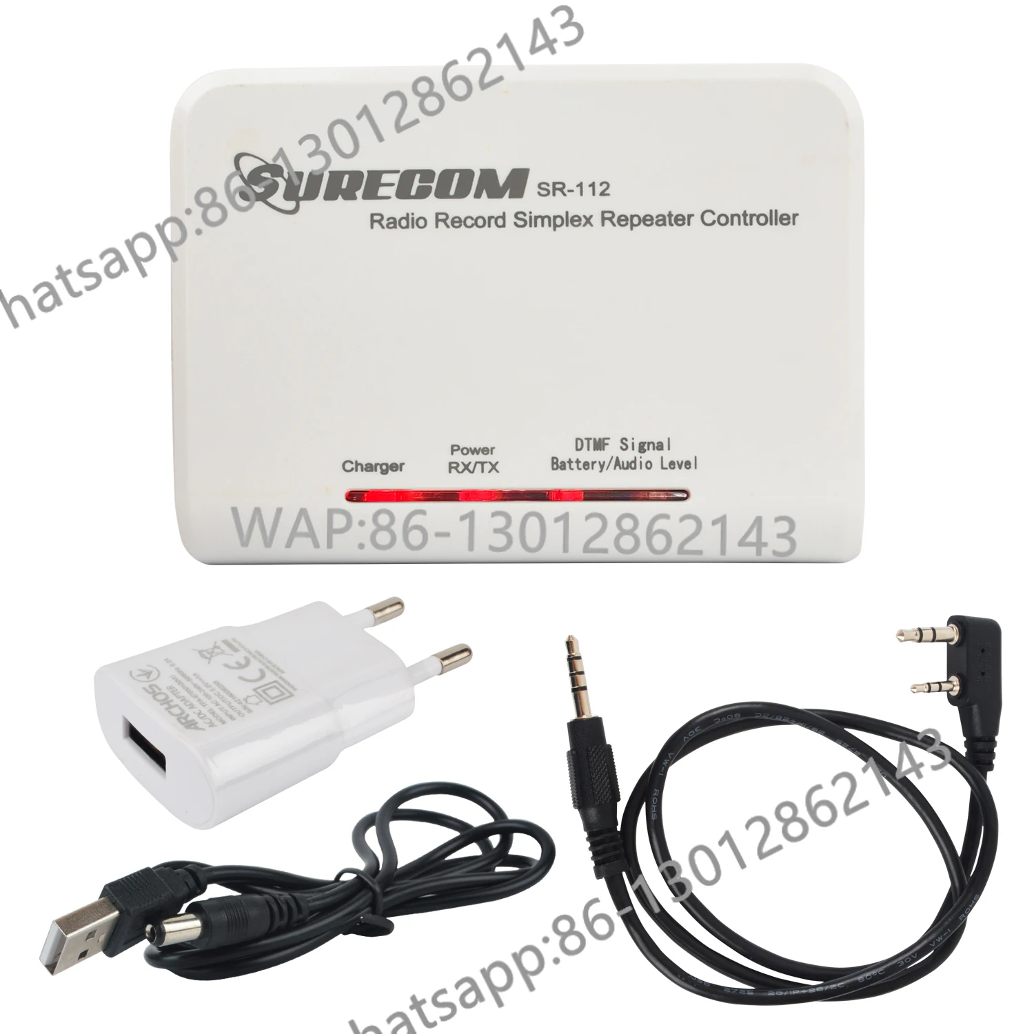 SR-112 Radio Record Simplex Walkie Talkie Repeater Controller with 1pcs Radio connect Cable (Cable for options)
