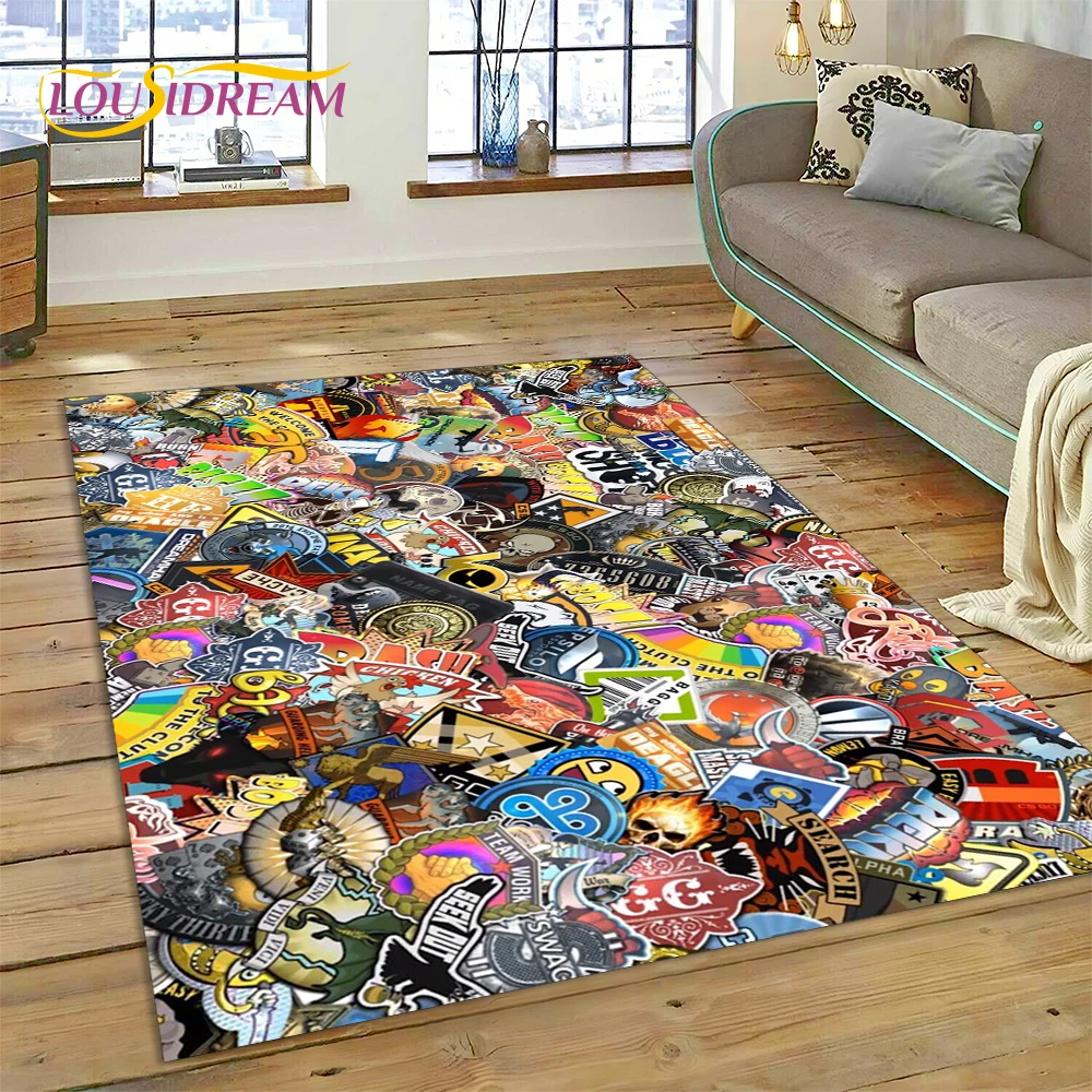 CS GO,Counter Strike Game Gamer HD Rug Carpet for Living Room Bedroom Decor,Floor Mat Non-slip Decoration for Sofa Doormat Gift
