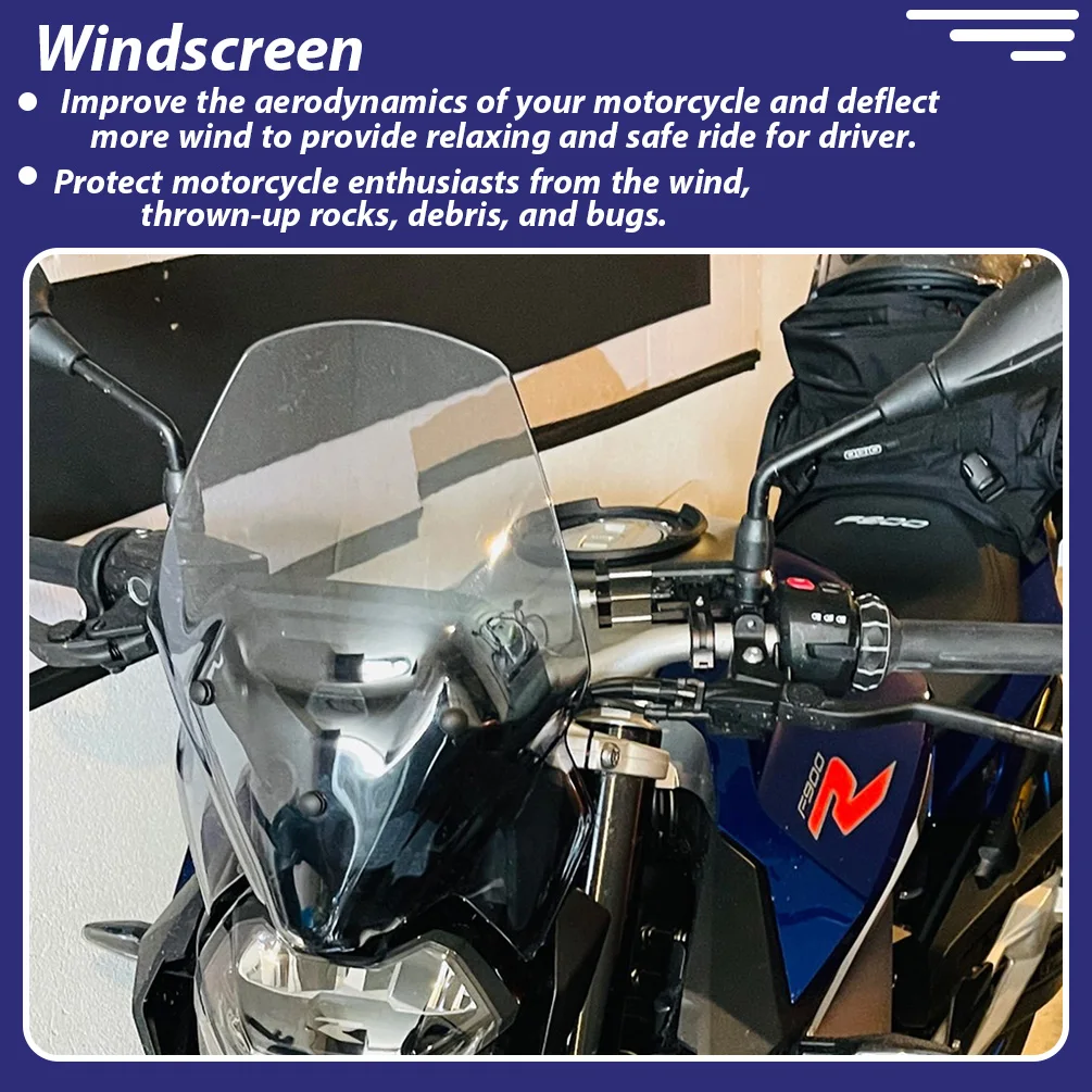  For BMW F900R Windshield Windscreen Front Wind Protect Deflector Fit  For F 900R 2020-2025 Motorcycle Parts