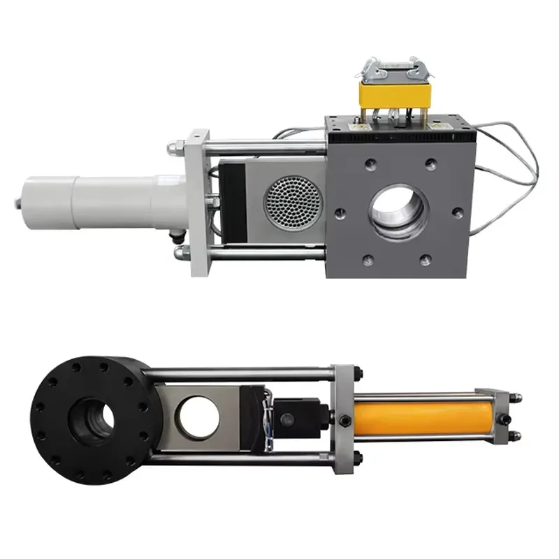 Plastic Extruder Melt Filter Single Slide Plate Two Working Station Hydraulic Screen Changer