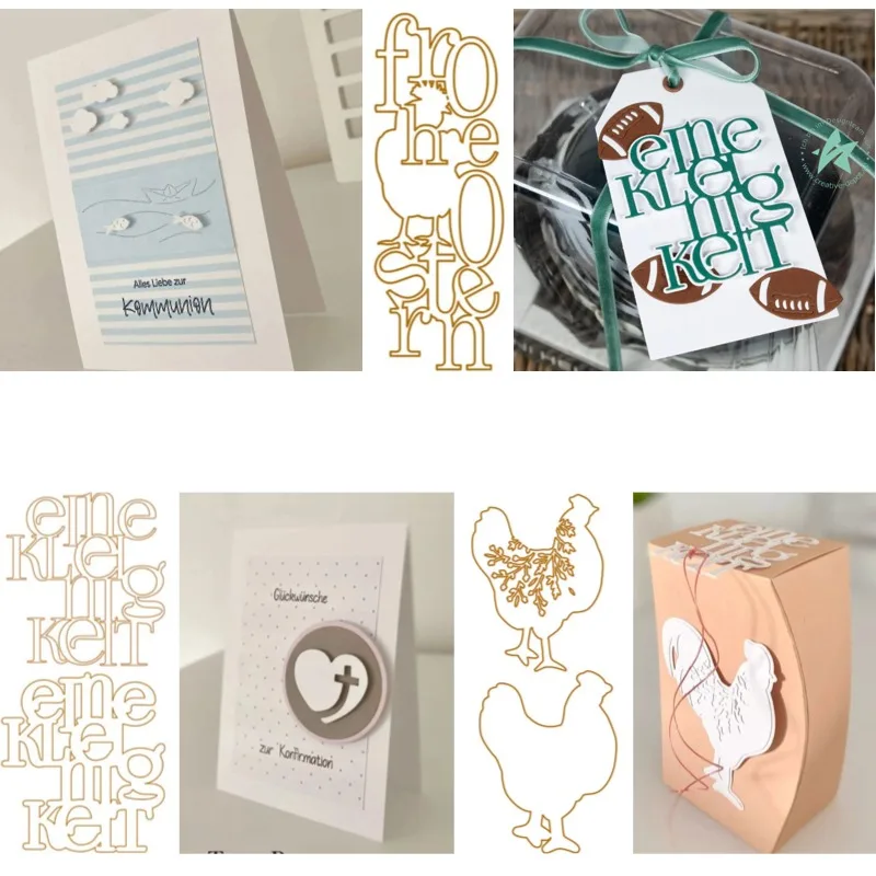 

lamb Heart chicken House Easter Cutting Dies Scrapbook Decoration Stencil Embossing Template DIY Greeting Card Handmade 2026 new