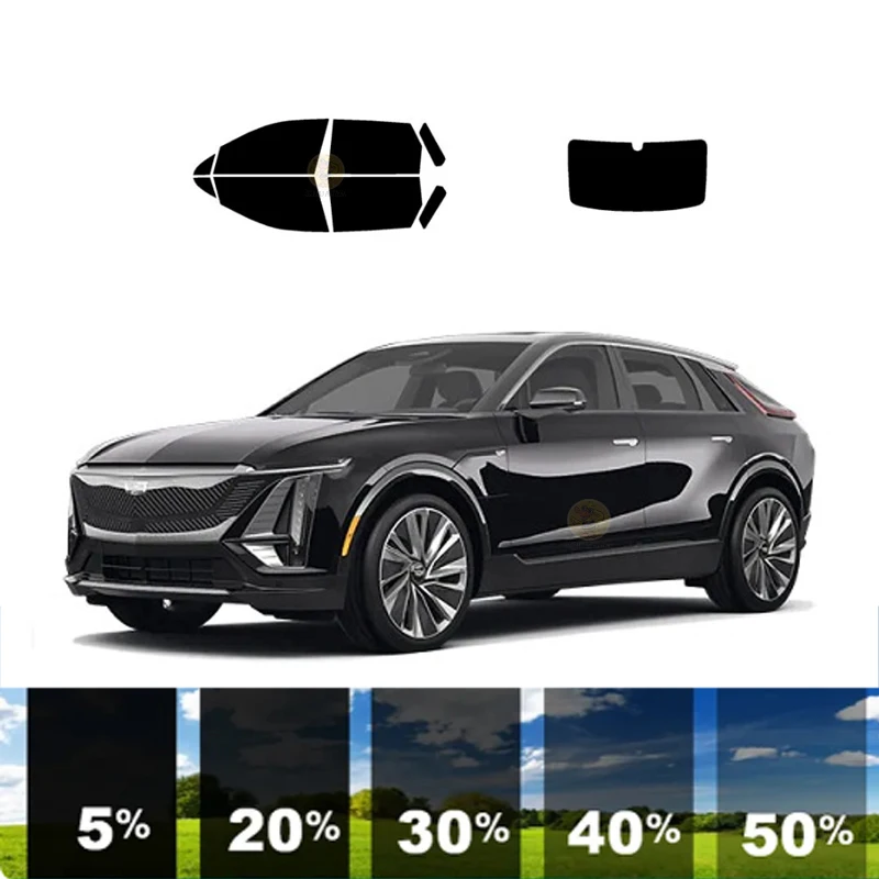 precut Removable Window Tint Film For Car 100% UVR 5%-35%VLT Heat Insulation Carbon ﻿For CADILLAC LYRIQ 4 DR SUV 2023-2023