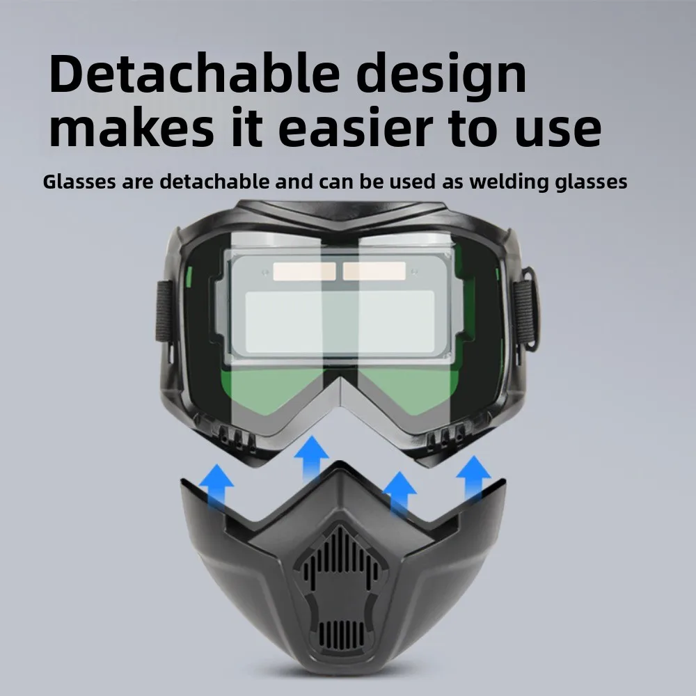 Head Mounted Fully Automatic Photoelectric Welding Mask, Anti Strong Light Welding Protective Mask, Detachable Split Welding Cap