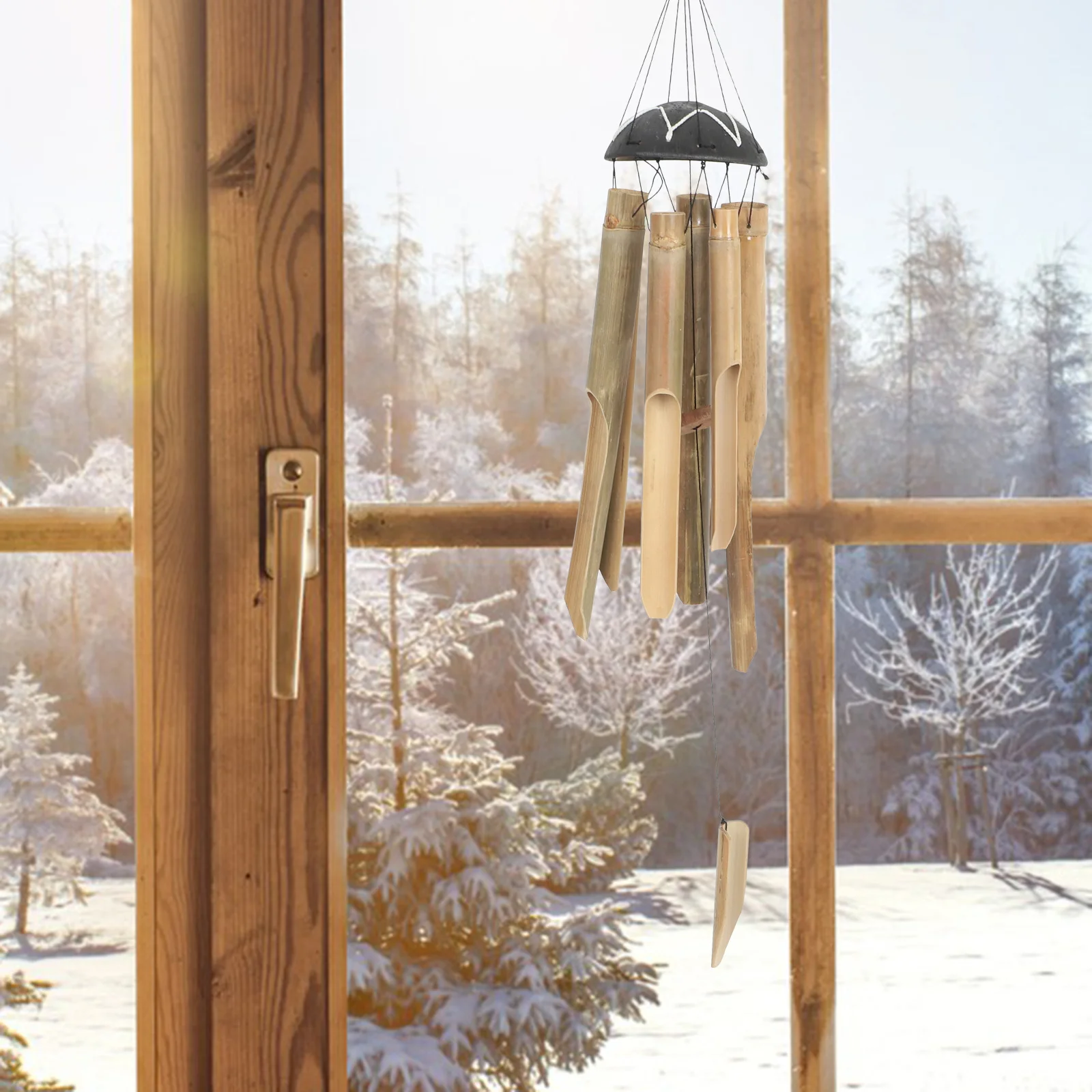 

Bamboo Wind Chimes Wooden Windchimes Outdoor Deep Tone Garden Patio Balcony Yard Decor Large Wind Chimes