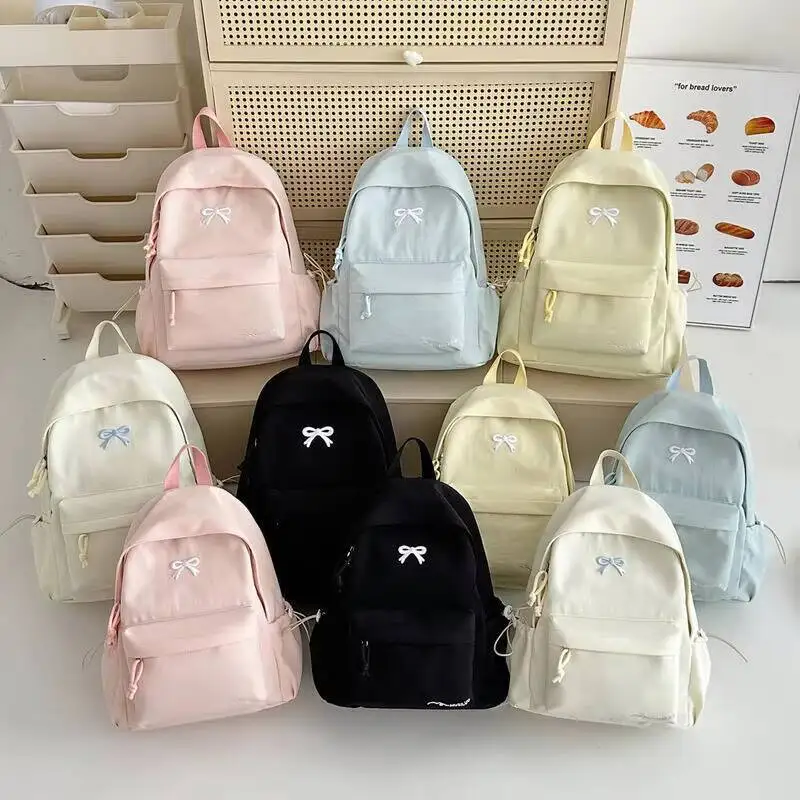 Nueva y elegante mochila bordada de estilo coreano japonés, bonita mochila escolar informal para niñas y estudiantes, bolsa de viaje para ir al trabajo diario