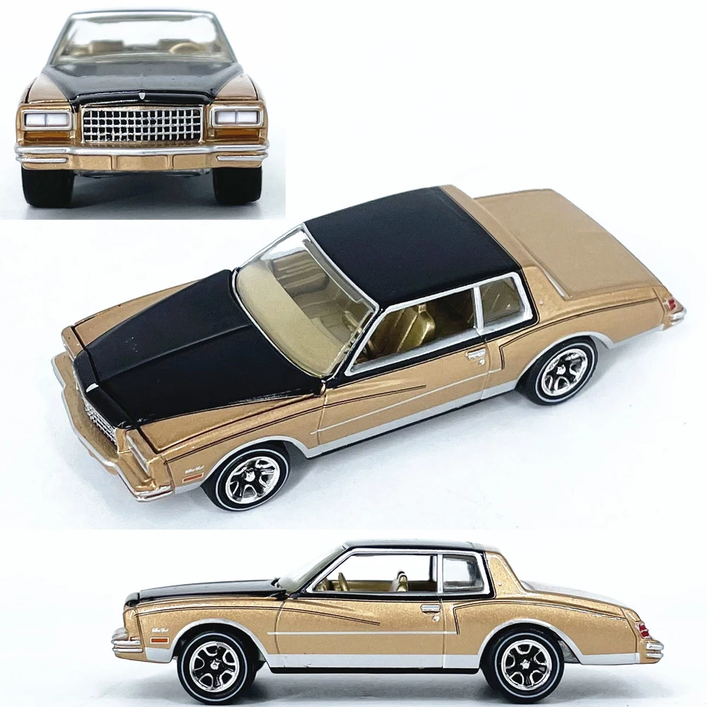 Diecast JL 1:64 escala 1980 Chevrolet MonteCarlo coche en miniatura de aleación juguete coleccionable regalo adorno de exhibición de recuerdo