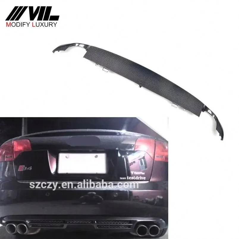 

S Style Tuning Aftermarket Auto Carbon Rear Lower Lip Diffuser for Audi A4 B7 06-08