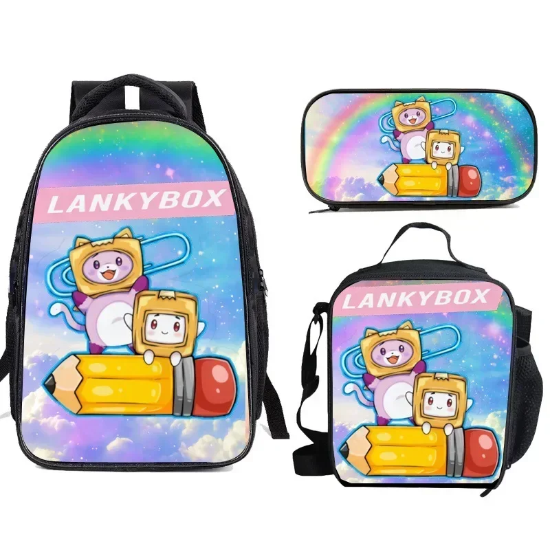 HOT LankyBox Carton Villain Primary and Secondary School Students School Bag Children Lunch Bag Pencil Case Mochila